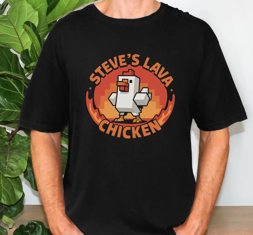 Lava Chicken Shirt Minecraft Gamer Tee